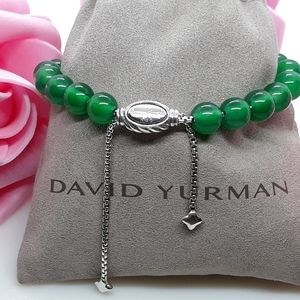 David Yurman Spiritual Beads Bracelet Green Onyx